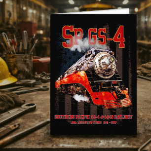 Classic Southern Pacific GS-4 Steam Locomotive Thank You Card