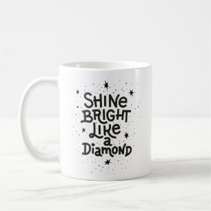 Classic Sparkle Bold Playful Star Monochrome Coffee Mug