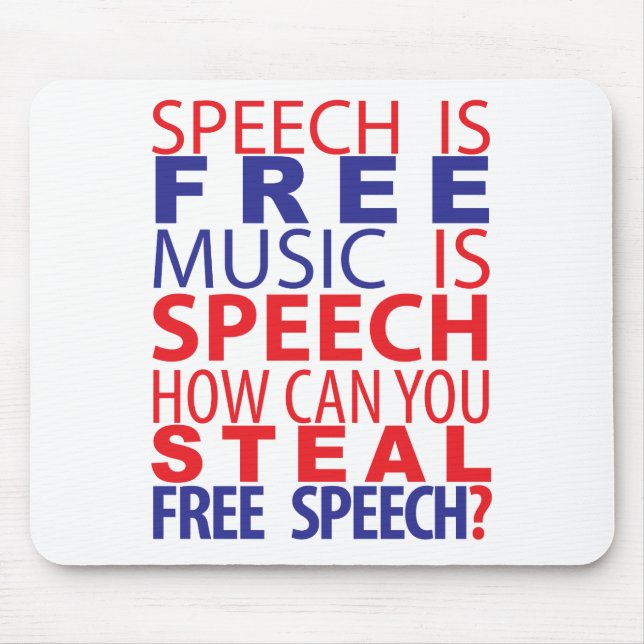 Classic Speech Is Free Mousepad (Front)