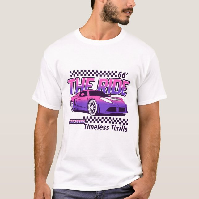 Classic Speed, Timeless Thrills Retro Race T-Shirt (Front)