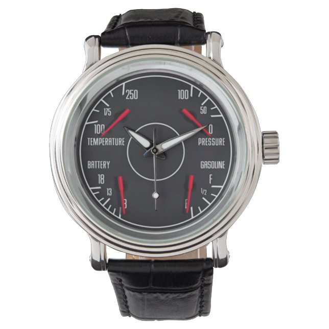 Classic Speedometer Gasoline Gauge Watch (Front)