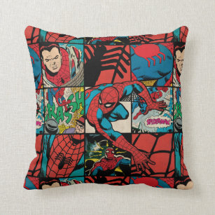 Classic Spider-Man Comic Book Pattern Cushion