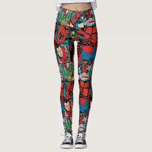 Wonder Woman-style Halftone Comic Book Leggings