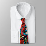 Classic Spider-Man Comic Book Pattern Tie<br><div class="desc">This retro-inspired comic book pattern features various Spider-Man comic book panels and character art.</div>