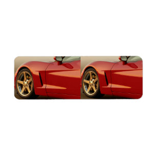 Classic Split Window Cars Return Address Label