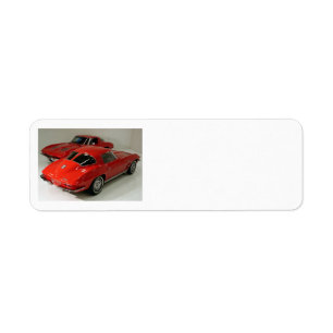 Classic Split Window Cars Return Address Label