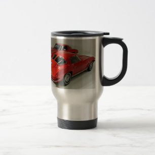Classic Split Window Red Corvette Travel Mug