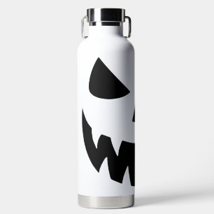 Classic, spooky pumpkin face water bottle