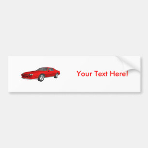 Classic Sports Car: 3D Model: Bumper Sticker