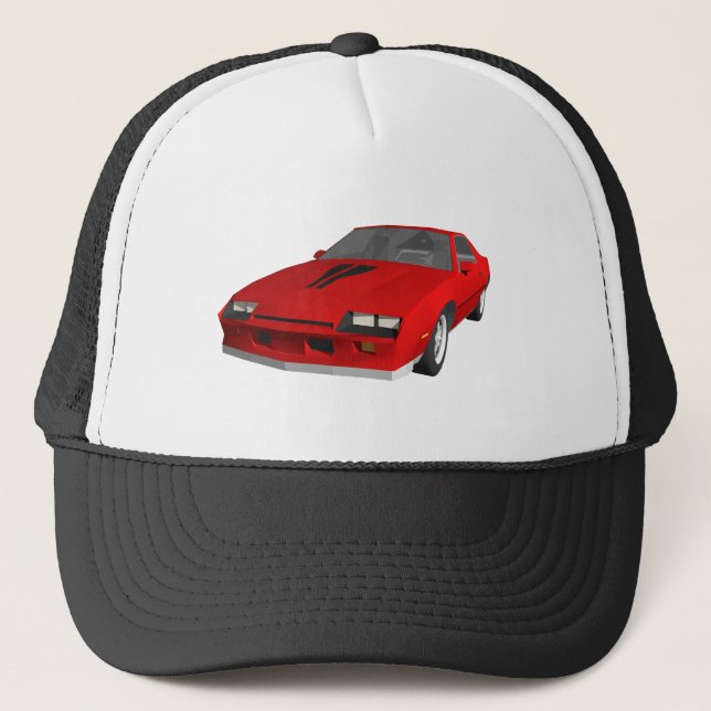Classic Sports Car: 3D Model: Trucker Hat (Front)