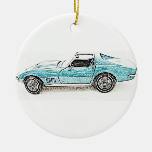 Classic Sports Car Ceramic Ornament