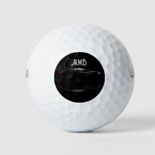 Classic Sports Car Vehicle Monogram Art Golf Balls