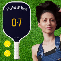 Classic Sporty Pickleball Mom Custom Name Number