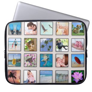 Classic Square Frame Photo Collage Laptop Sleeve