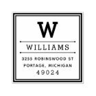 Classic Square Monogram Return Address