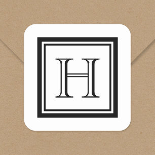 Classic Square Monogram Stickers