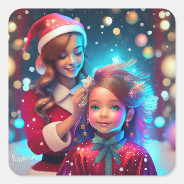 Classic Square Round Corner Stickers (Front)