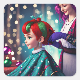 Classic Square Round Corner Stickers