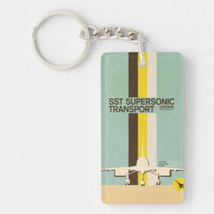 Classic SST Retro Airliner Keychain