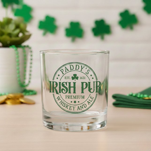 Classic St Patrick's Day Paddy's Irish Pub Whiskey Glass (Classic St Patrick's Day Paddy's Irish Pub Whiskey Glass)