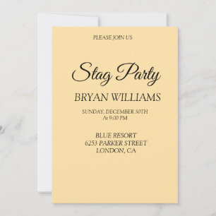 Classic Stag Party Invitation