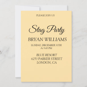 Classic Stag Party Invitation