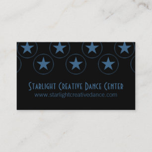 Classic Stars Business Card, Royal Blue Card