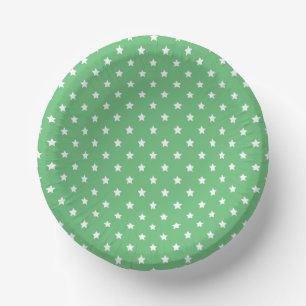 Classic Stars White - Summer Green Paper Plate