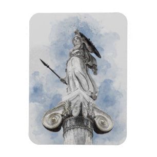 Classic Statue of Athena – Mythology-Inspired  Magnet