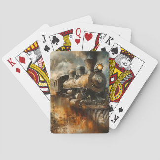 Classic Steam Locomotive Playing Cards