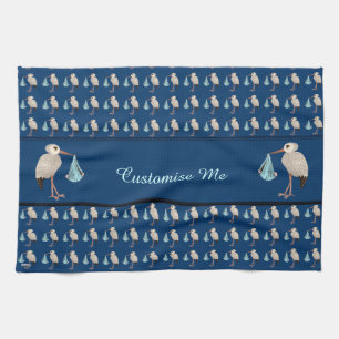 Classic Stork (Blue) 1 Tea Towel