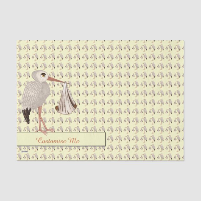 Classic Stork (Neutral) 2 Tissue Paper (Front)