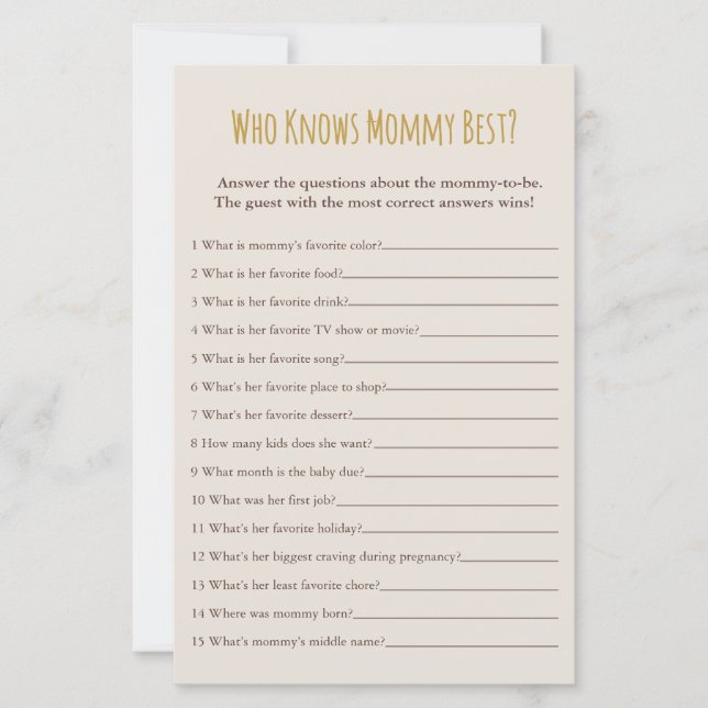 Classic Storybook Bear Who Knows Mummy Best game (Front)