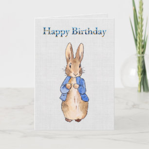 Classic Storybook Rabbit Happy Birthday Card