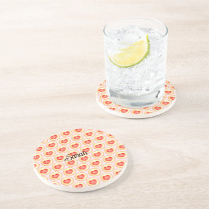 Classic Strawberry Heart Thumbprint Cookies Coaster