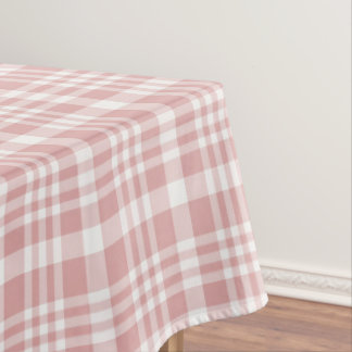 Classic Stripe Blush Pink and White Tablecloth