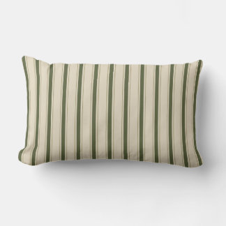 Classic Stripe Cosy Seasonal Home Olive Grove Lumbar Cushion