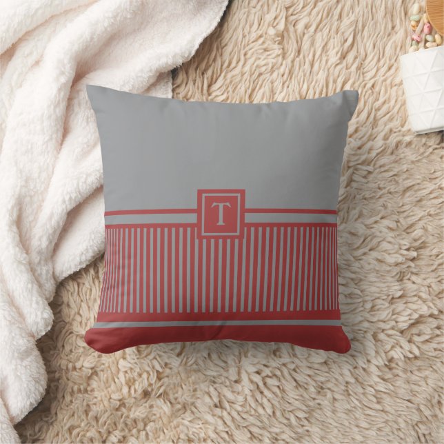 Classic Stripe Monogram Cushion (Blanket)