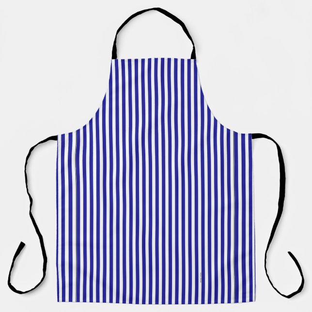CLASSIC STRIPED BLUE AND WHITE APRON (Front)