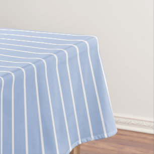 Classic Stripes Blue and White Tablecloth