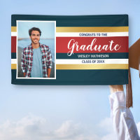 Classic Stripes Graduate Photo Graduation Party