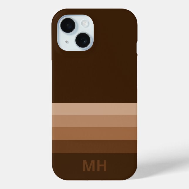 Classic Stripes Monogram iPhone 15 Case (Back)