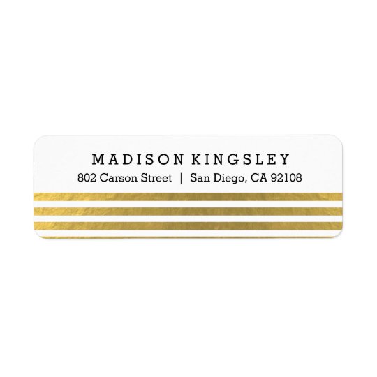 Classic Stripes Return Address Label