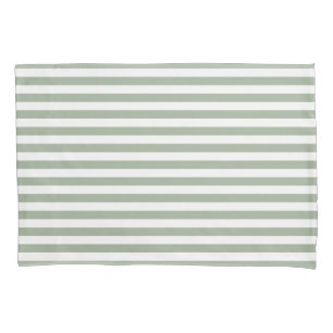 Classic Stripes Sage Green Pillowcase