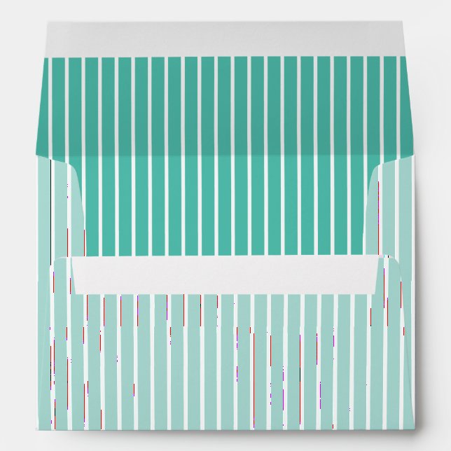 Classic Stripes White - Bluegrass Green Envelope (Back (Bottom))