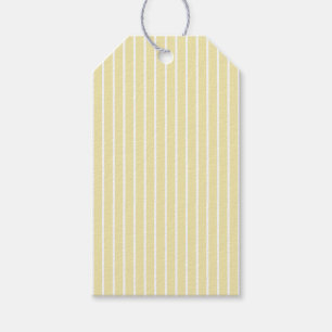 Classic Stripes White - Butter Yellow Gift Tags