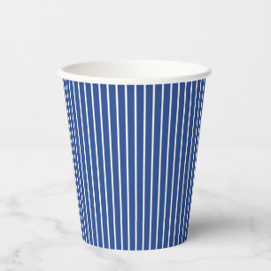 Classic Stripes White - True Blue Paper Cups