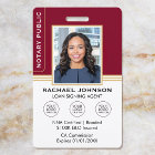 Classic Style Notary Signing Agent ID Burgundy