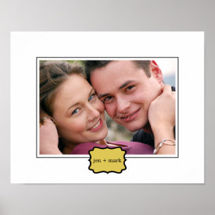 Classic Style Personalised Photo Mat - Horizontal- Poster