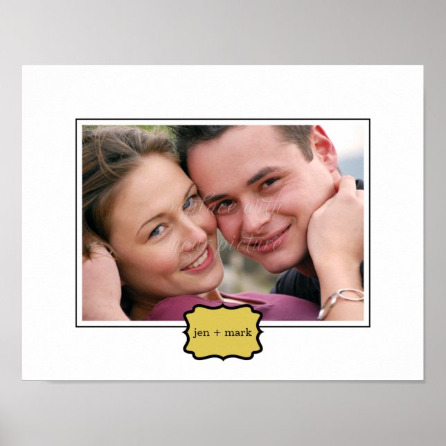 Classic Style Personalised Photo Mat - Horizontal- Poster (Front)